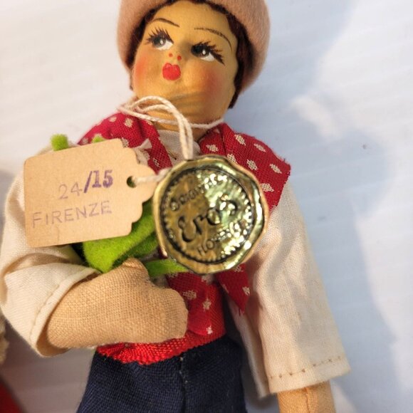 Eros Firenze 24 Sorrento 15 Italian Cloth Dolls 1950s Florence Italy 6'' Set 2 - Picture 6 of 12